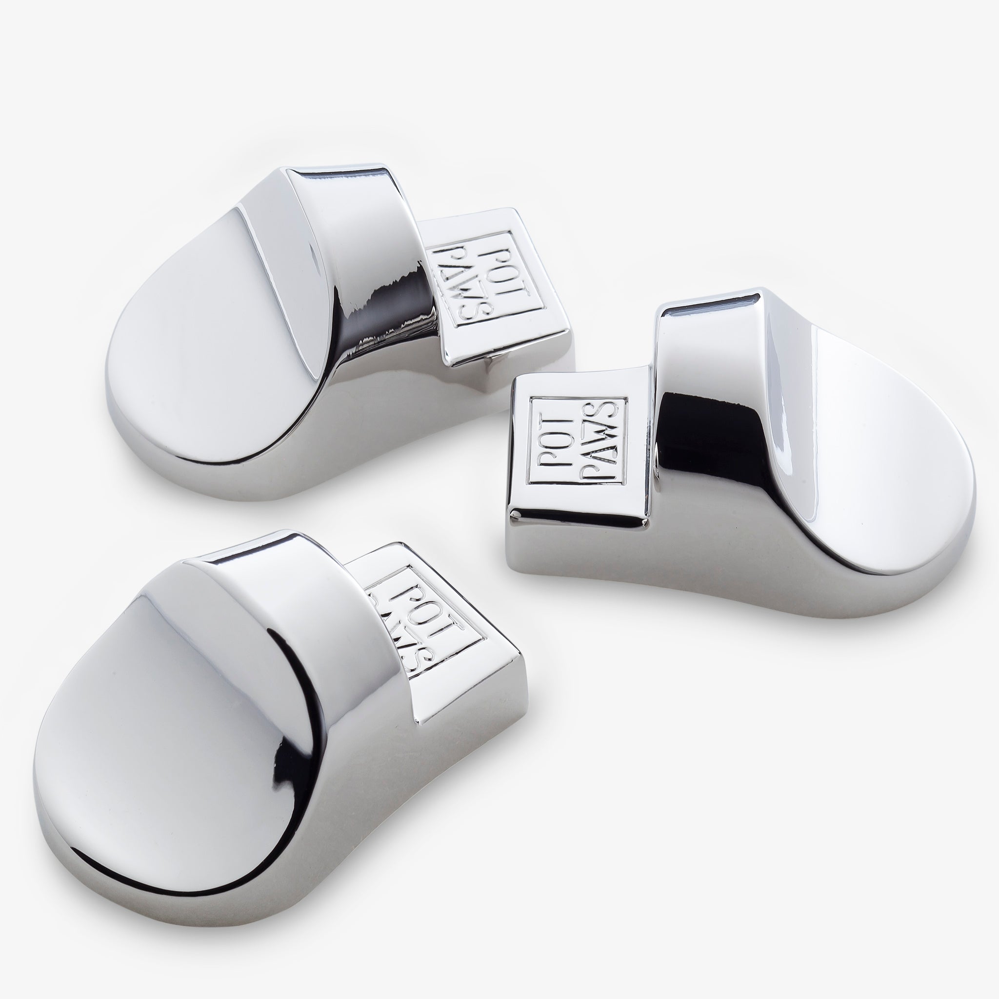 Silver Pot Paws plant feet for pots and planters